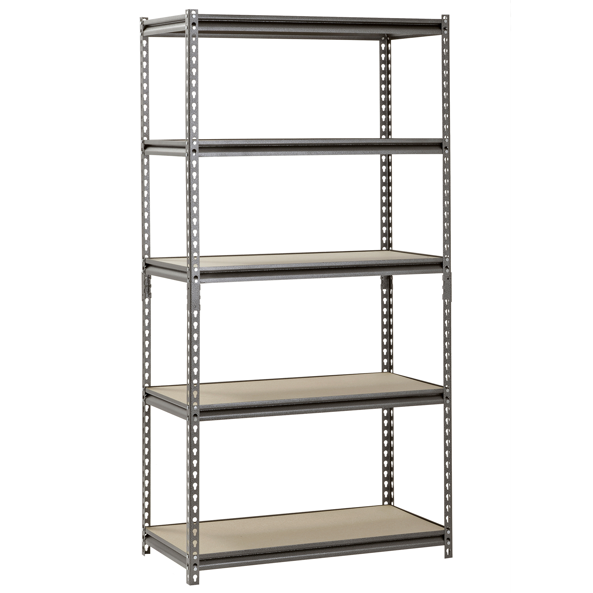 Edsal Muscle Rack, Silver Vein 5 Tier Shelving Unit, Width 36 in, Depth 18 in, Material Steel, Model# UR361872PB5P-SV